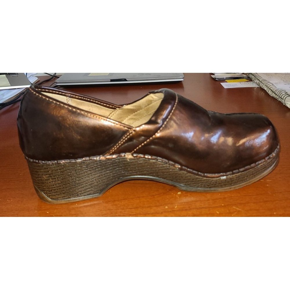 Bass Melinda lll Women's Size 9M Brown Leather Slip On Clogs Shoes - Picture 4 of 10
